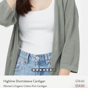 Tentree knit cardigan size M